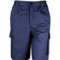 Navy Blue - Front - Result Unisex Work-Guard Action Shorts - Workwear