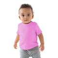 Bubble Gum Pink - Back - Babybugz Baby Short Sleeve T-Shirt