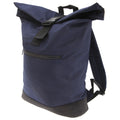 French Navy - Front - Bagbase Roll-Top Backpack - Rucksack - Bag (12 Litres)