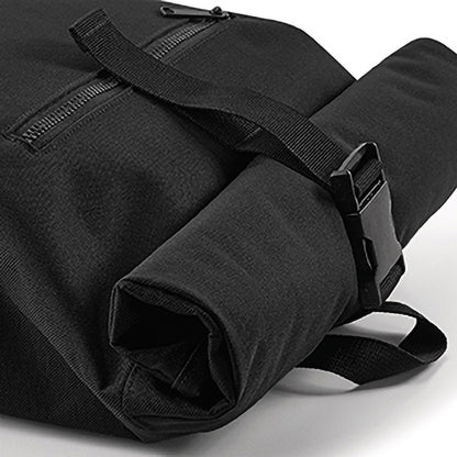 Black - Pack Shot - Bagbase Roll-Top Backpack - Rucksack - Bag (12 Litres)