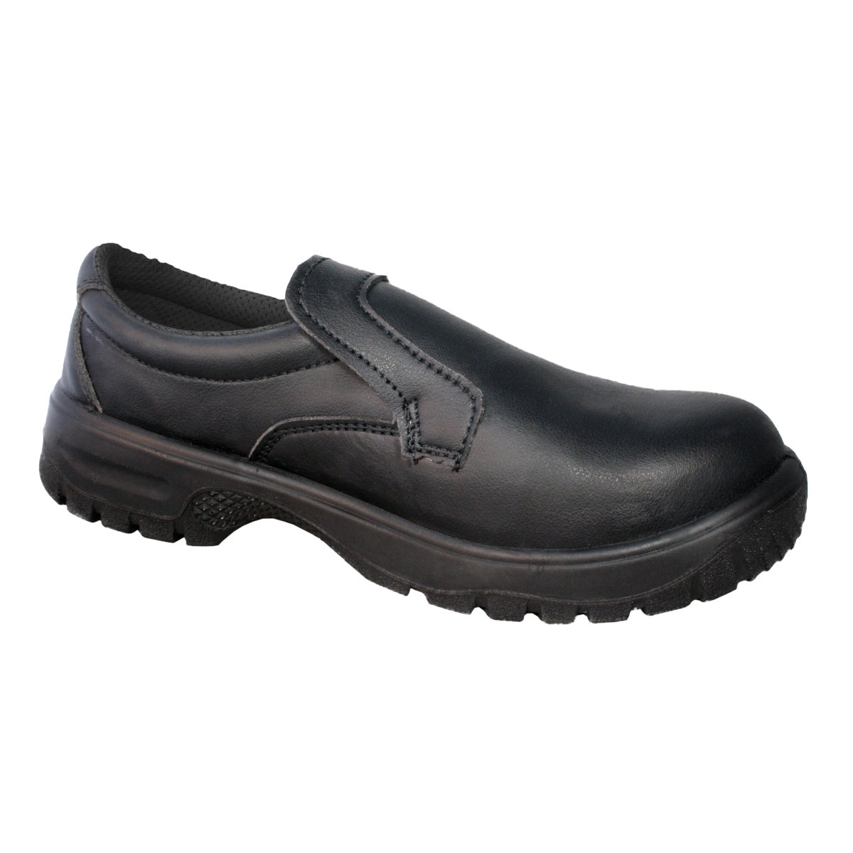 Black - Front - Dennys Slip-On Safety Shoes