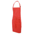 Red - Front - Dennys Multicoloured Bib Apron 28x36ins