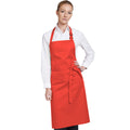 Red - Back - Dennys Multicoloured Bib Apron 28x36ins