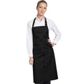 Black - Back - Dennys Multicoloured Bib Apron 28x36ins