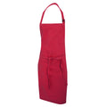 Claret - Front - Dennys Multicoloured Bib Apron 28x36ins