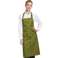 Olive - Back - Dennys Multicoloured Bib Apron 28x36ins