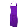 Purple - Front - Dennys Multicoloured Bib Apron 28x36ins