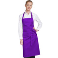 Purple - Back - Dennys Multicoloured Bib Apron 28x36ins