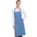 Mid Blue - Back - Dennys Multicoloured Bib Apron 28x36ins