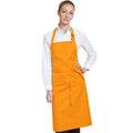 Orange - Back - Dennys Multicoloured Bib Apron 28x36ins