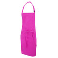 Hot Pink - Front - Dennys Multicoloured Bib Apron 28x36ins