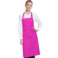 Hot Pink - Back - Dennys Multicoloured Bib Apron 28x36ins