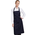 Navy Blue - Back - Dennys Multicoloured Bib Apron 28x36ins