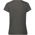 Light Graphite - Back - Fruit Of The Loom Girls Sofspun Short Sleeve T-Shirt