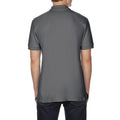 Charcoal - Back - Gildan Mens Premium Cotton Sport Double Pique Polo Shirt