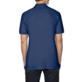 Navy - Back - Gildan Mens Premium Cotton Sport Double Pique Polo Shirt