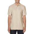 Sand - Back - Gildan Mens Premium Cotton Sport Double Pique Polo Shirt