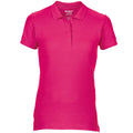 Heliconia - Front - Gildan Womens-Ladies Premium Cotton Sport Double Pique Polo Shirt