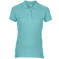 Chalky Mint - Front - Gildan Womens-Ladies Premium Cotton Sport Double Pique Polo Shirt