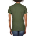 Military Green - Side - Gildan Womens-Ladies Premium Cotton Sport Double Pique Polo Shirt