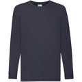 Deep Navy - Front - Fruit Of The Loom Childrens-Kids Long Sleeve T-Shirt