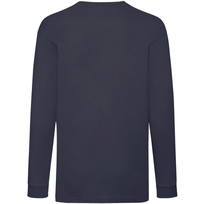Deep Navy - Back - Fruit Of The Loom Childrens-Kids Long Sleeve T-Shirt