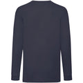 Deep Navy - Back - Fruit Of The Loom Childrens-Kids Long Sleeve T-Shirt