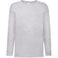 Heather Grey - Front - Fruit Of The Loom Childrens-Kids Long Sleeve T-Shirt
