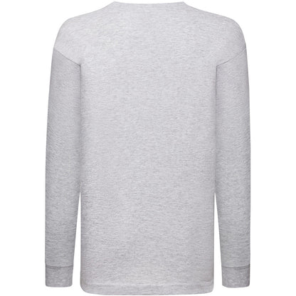 Heather Grey - Back - Fruit Of The Loom Childrens-Kids Long Sleeve T-Shirt