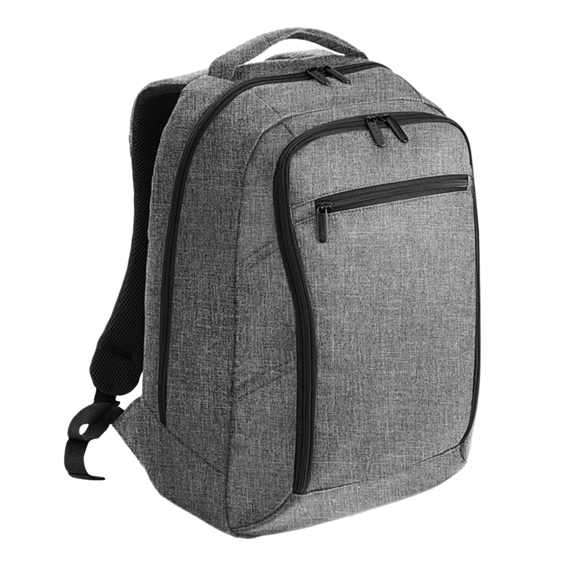Grey Marl - Front - Quadra Executive Digital Backpack - Rucksack