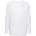 White - Front - Fruit Of The Loom Childrens-Kids Long Sleeve T-Shirt