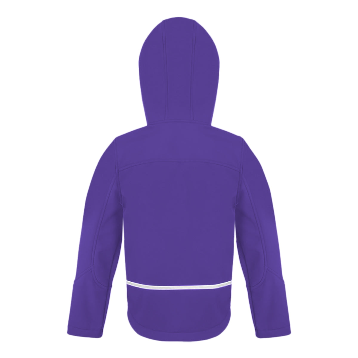 Purple-Grey - Back - Result Core Kids Unisex Junior Hooded Softshell Jacket