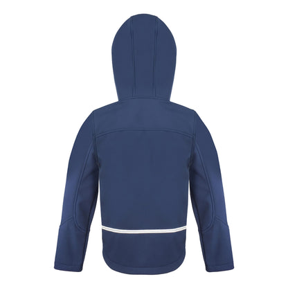 Navy-Royal - Back - Result Core Kids Unisex Junior Hooded Softshell Jacket
