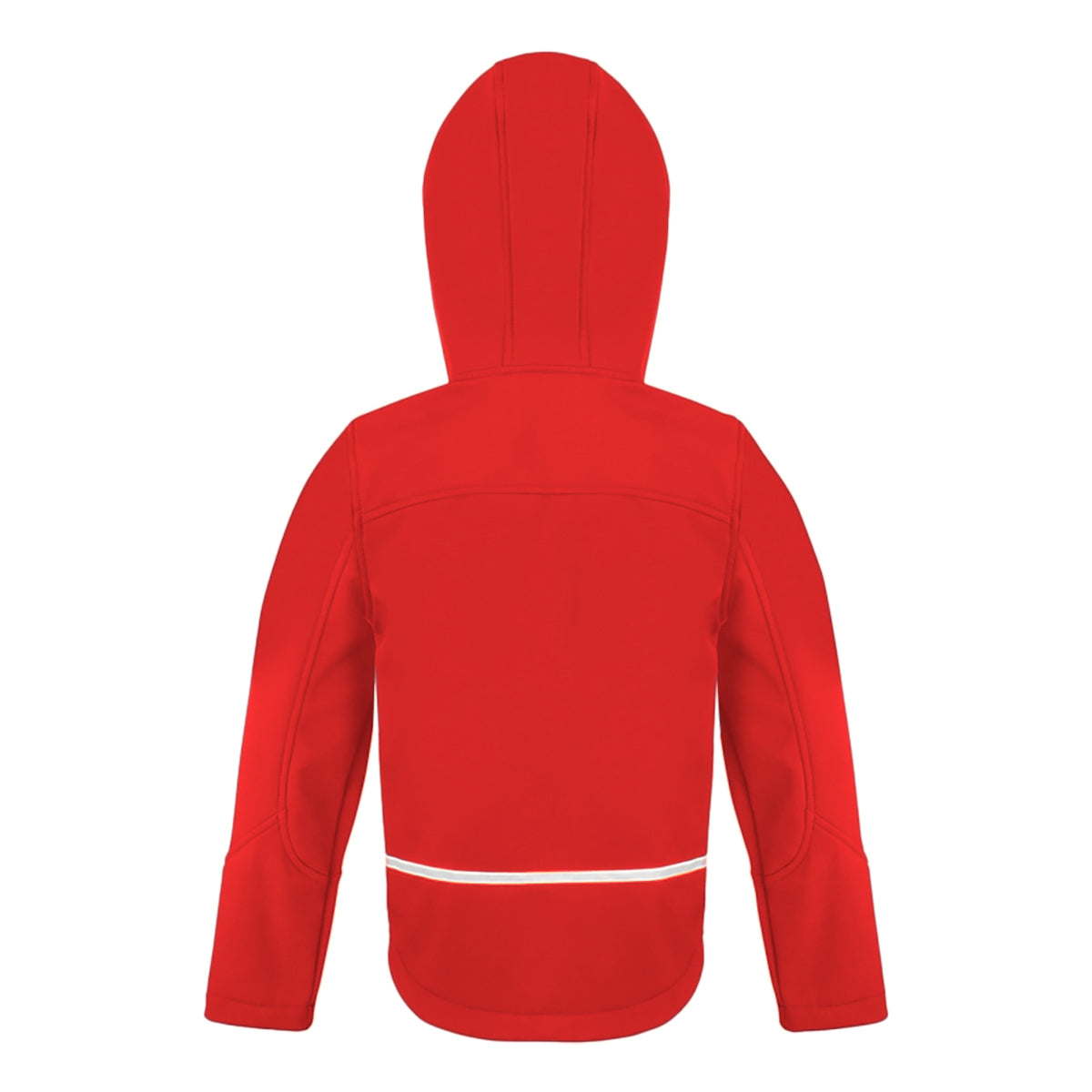 Red-Black - Back - Result Core Kids Unisex Junior Hooded Softshell Jacket