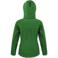 Vivid Green-Black - Back - Result Core Womens-Ladies Lite Hooded Softshell Jacket