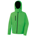 Vivid Green-Black - Front - Result Core Mens Lite Hooded Softshell Jacket