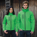 Vivid Green-Black - Back - Result Core Mens Lite Hooded Softshell Jacket