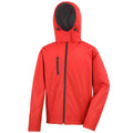 Red-Black - Front - Result Core Mens Lite Hooded Softshell Jacket