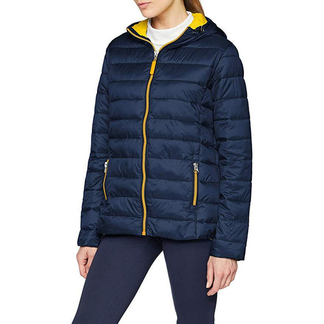 Navy-Yellow - Front - Result Urban Womens-Ladies Snowbird Hooded Jacket