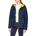 Navy-Yellow - Back - Result Urban Womens-Ladies Snowbird Hooded Jacket