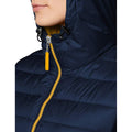 Navy-Yellow - Pack Shot - Result Urban Womens-Ladies Snowbird Hooded Jacket