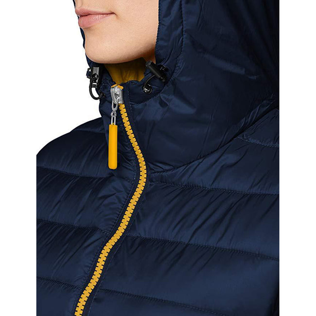 Navy-Yellow - Pack Shot - Result Urban Womens-Ladies Snowbird Hooded Jacket