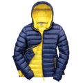 Navy-Yellow - Close up - Result Urban Womens-Ladies Snowbird Hooded Jacket