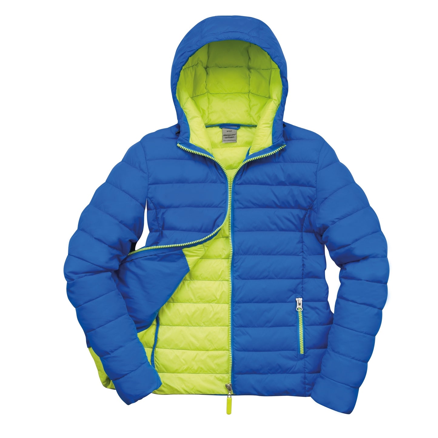 Ocean-Lime - Back - Result Urban Womens-Ladies Snowbird Hooded Jacket