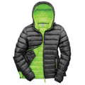 Black-Lime Green - Close up - Result Urban Womens-Ladies Snowbird Hooded Jacket