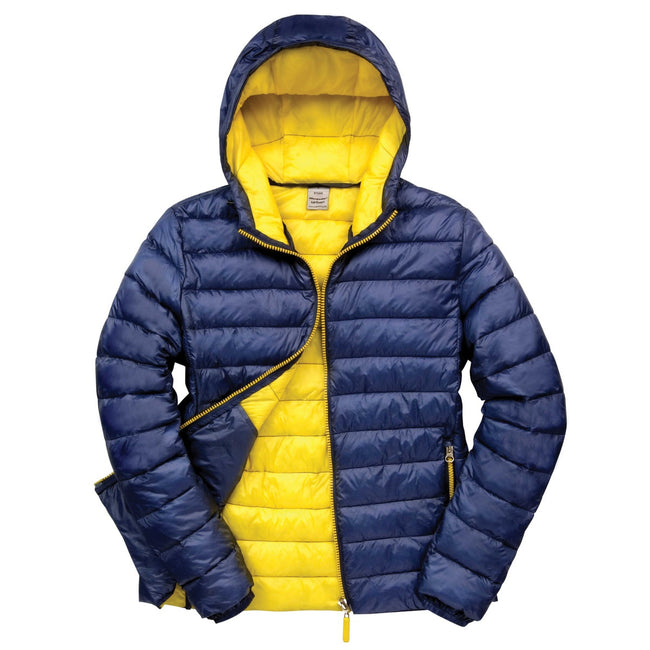 Navy-Yellow - Back - Result Urban Mens Snowbird Hooded Jacket