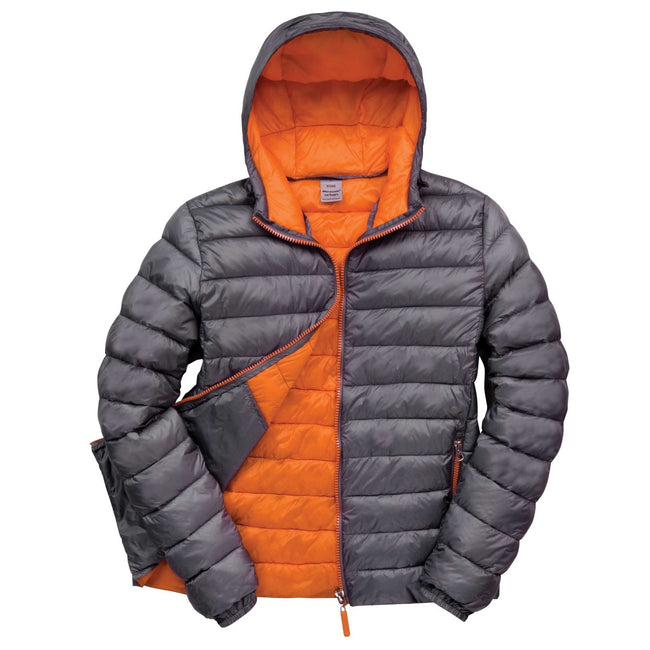 Grey-Orange - Back - Result Urban Mens Snowbird Hooded Jacket