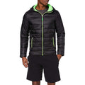 Black-Lime Green - Back - Result Urban Mens Snowbird Hooded Jacket