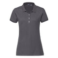 Convoy Grey - Front - Russell Womens-Ladies Stretch Short Sleeve Polo Shirt