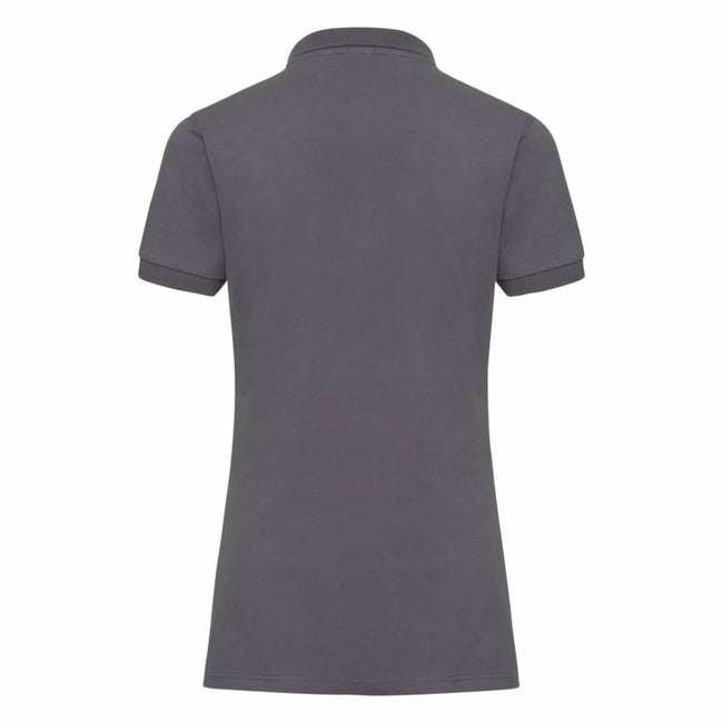 Convoy Grey - Back - Russell Womens-Ladies Stretch Short Sleeve Polo Shirt